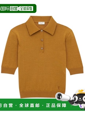 香港直邮Saint Laurent CASSANDRA 羊绒羊毛 POLO 衫 801518YAPK2