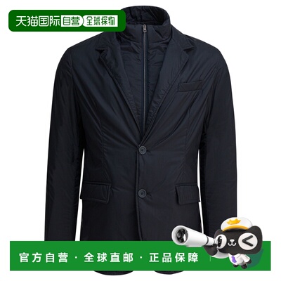 1h可退 香港直邮Herno 男士 蓝色羊毛羊绒夹克 GA000168U12456Z92