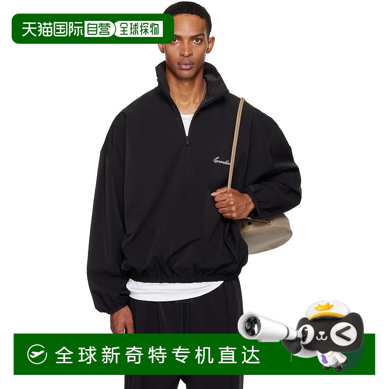 1h可退 香港直邮Essentials 男士 黑色 Sporty Half-Zip 夹克 202
