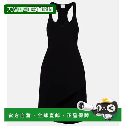 1h可退 香港直邮Courreges 女士 Infinity crêpe 不对称迷你连衣