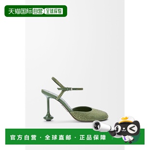 自营1h可退 Toy女士军绿色丝绒皮革卵石纹字 欧洲直邮Loewe罗意威