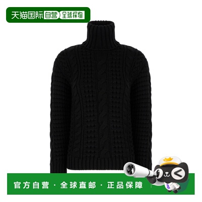 香港直邮moncler 女士 4 Moncler Edward Enninful 黑色羊毛毛衣