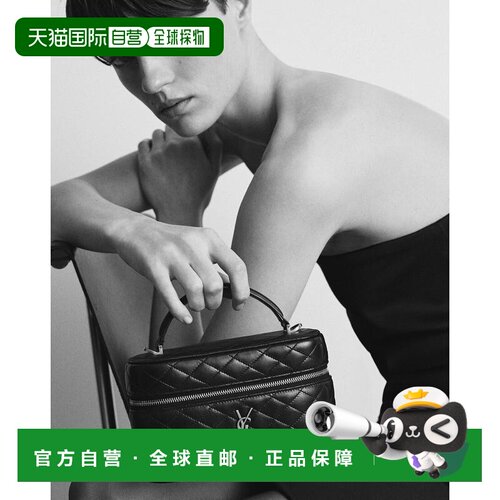 自营欧洲直邮YSL圣罗兰 GABY系列女士黑色羊皮单肩包新款斜挎包