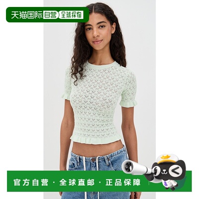 香港直邮SEA 海洋 女士 Rue Gauge 精美针织短袖针织衫毛衣