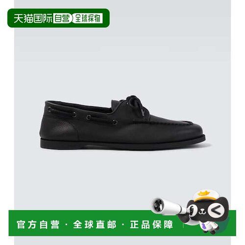 1h可退 香港直邮John Lobb 男士 Foil 皮质船鞋 black黑色 舒适时