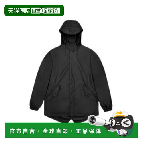 香港直邮RAINS 男士户外冲锋衣 18010RA01 SS2025 黑色 Fishtail