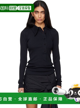 付款1h内可退 香港直邮The Attico 女士 黑色 Polo 衫 260WCI0003