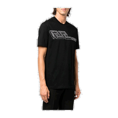 香港直邮Versace 水晶徽标缀饰T恤 10064471A04416短袖范思哲男装