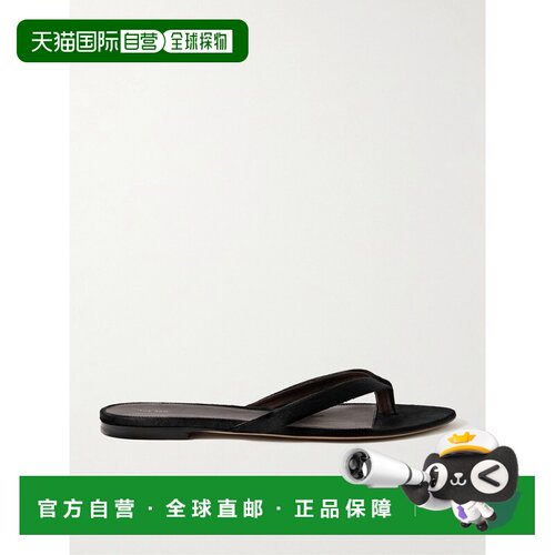 香港直邮The Row 女士 Sacha 天鹅绒人字拖 F1697W01凉鞋女鞋
