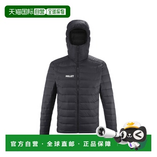 自营欧洲直邮Millet Evole男士黑色聚酰胺连帽羽绒服
