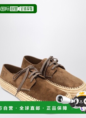1h可退 香港直邮LOEWE 罗意威 男士 RIO 灰褐色绒面革绑带鞋 M526