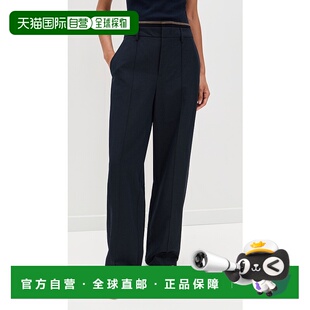 1h可退 香港直邮VINCE 女士 高腰罗纹裁剪裤子 green绿色 舒适时