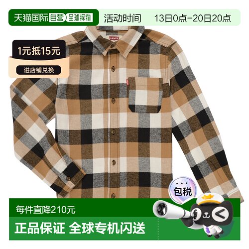 欧洲直邮Levi's李维斯童装长袖衬衫LS FLANNEL SHIRT