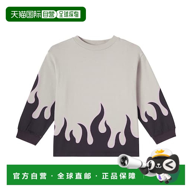 1h可退 香港直邮Molo 男童 Rube 印花棉质针织卫衣童装 grey灰色