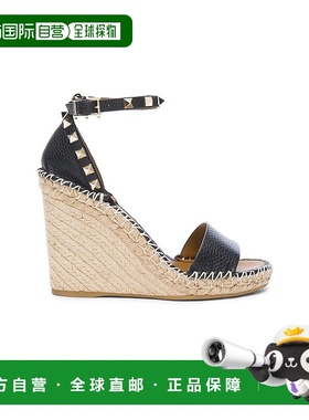 1h可退 香港直邮Valentino 华伦天奴 女士 皮质铆钉麻底鞋 MW2S00