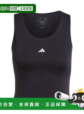 自营欧洲直邮ADIDAS阿迪达斯 TECHFIT女士黑色聚酯纤维运动背心
