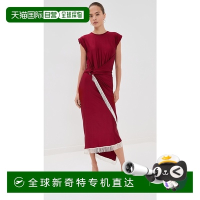 1h可退 香港直邮Rabanne 女士 长袍连衣裙 red红色 舒适时尚
