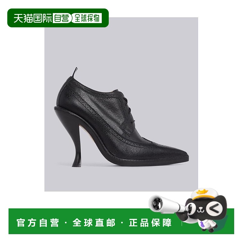 香港直邮Thom Browne BLACK PEBBLED CALFSKIN BROGUE SPECTATOR