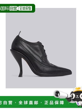 香港直邮Thom Browne BLACK PEBBLED CALFSKIN BROGUE SPECTATOR