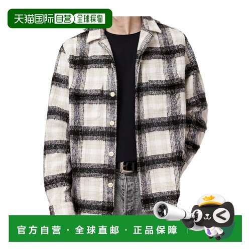 1h可退 香港直邮ALL SAINTS 男士衬衫 M060SB140 AW2025 灰色 长