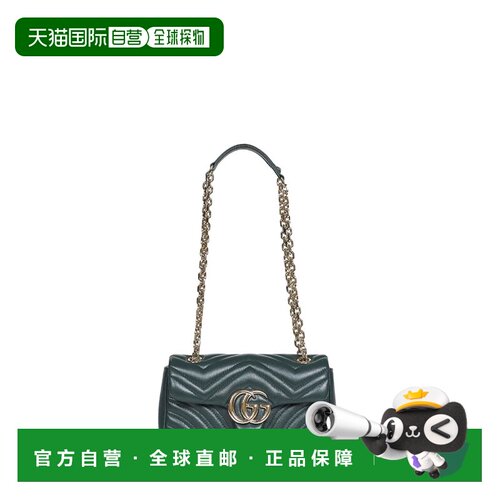 1h可退 欧洲直邮GUCCI 女士斜挎包 837280AAE383020 CO 绿色 GG M