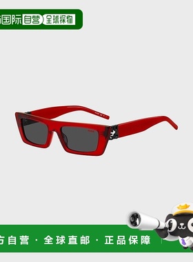 自营欧洲直邮HUGO BOSS雨果HUGO RED带 3D 字母图案红色醋酸纤维