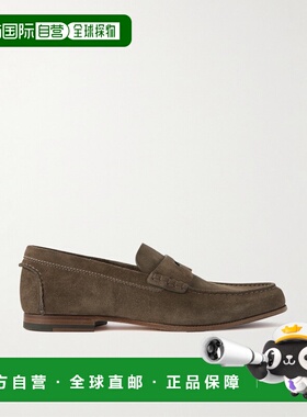 香港直邮Dunhill 登喜路 男士 Heddon Flex 绒面革乐福鞋 DU25F12