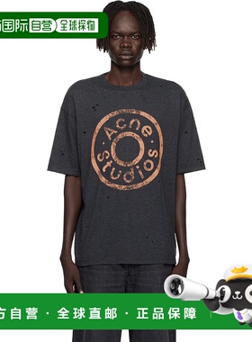 1h可退 香港直邮Acne Studios 艾克妮 男士 黑色 Logo Relaxed Fi