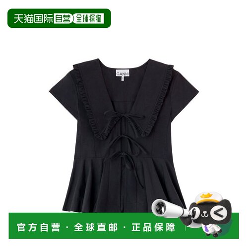 1h可退 香港直邮GANNI 女士背心吊带 A1040341099 AW2026 黑色
