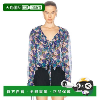 1h可退 香港直邮Bode 女士 雏菊衫 WRF24SH042 blue蓝色 舒适时尚