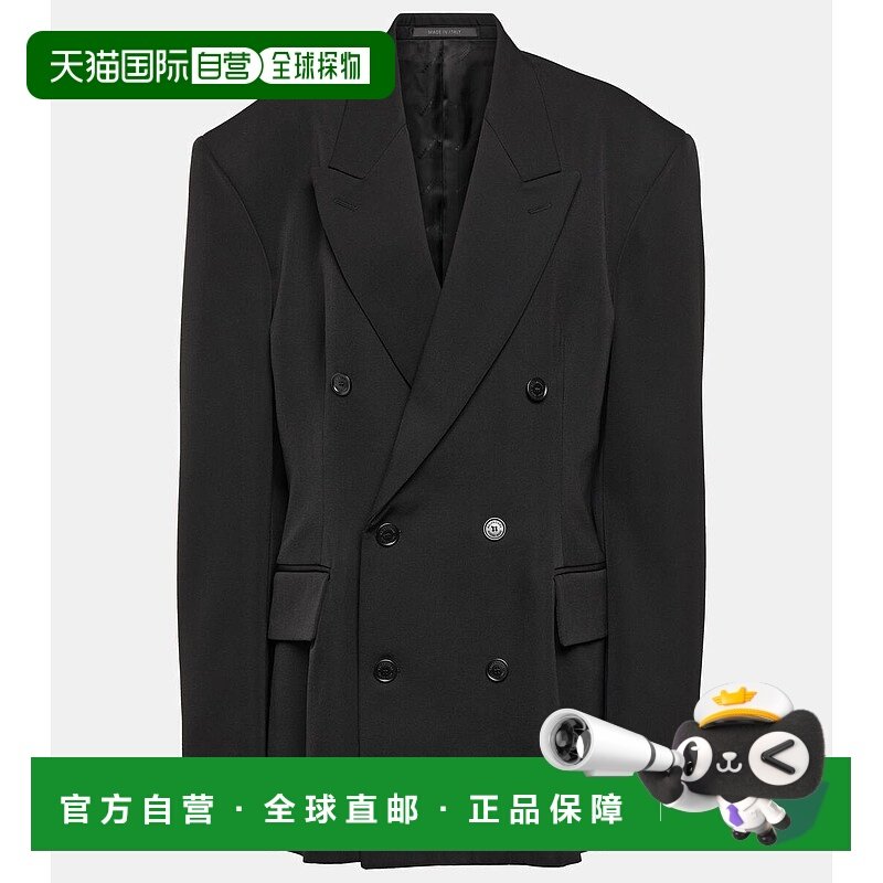 1h可退 香港直邮Balenciaga 巴黎世家 女士 紧身双排扣羊毛西装外,女装/女士精品,风衣,淘宝优惠券,粉丝福利购,淘宝优惠卷