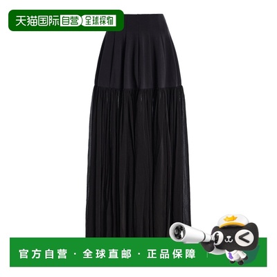 1h可退 香港直邮Simkhai 女士 中长半身裙 black黑色 舒适时尚