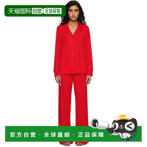 香港直邮SKIMS 女士 红色 Soft Lounge Sleep 睡衣套装 APSET0600