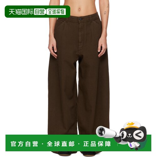 1h可退 香港直邮Lemaire 女士 棕色 Large 长裤 PA1224LD1067