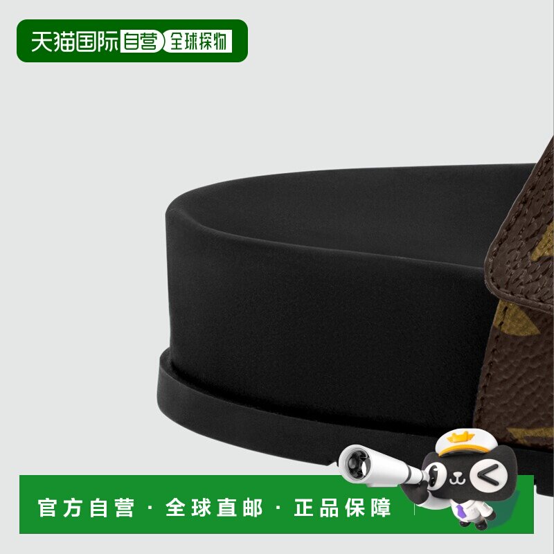 自营1h可退 欧洲直邮LV/路易威登 女士棕色帆布凉拖厚底凉鞋拖鞋