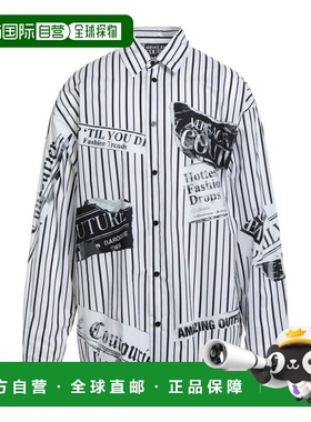 香港直邮versace 范思哲 男士 条纹衬衫 white白色 舒适时尚