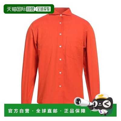 1h可退 香港直邮Etro 艾特罗 男士 纯色衬衫 orange橙色 舒适时尚