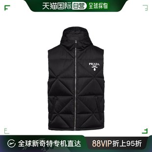 男士 普拉达 香港直邮Prada 99新未使用 翻领休闲马甲羽绒服