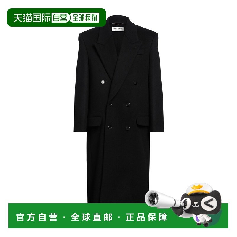 1h可退 香港直邮Saint Laurent 圣罗兰 男士 双排扣大衣,男装,夹克,淘宝优惠券,粉丝福利购,淘宝优惠卷