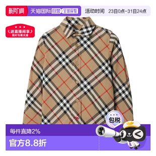 香港直邮Burberry 格纹纽扣衬衫 80889661新款博柏利
