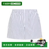 香港直邮Ami Paris 男士 1h可退 蓝色松紧带棉质短裤 USO806CO022