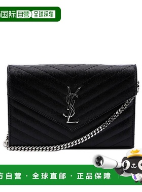 香港直邮Saint Laurent 黑色MONOGRAM 绗缝单肩包 377828B0W02