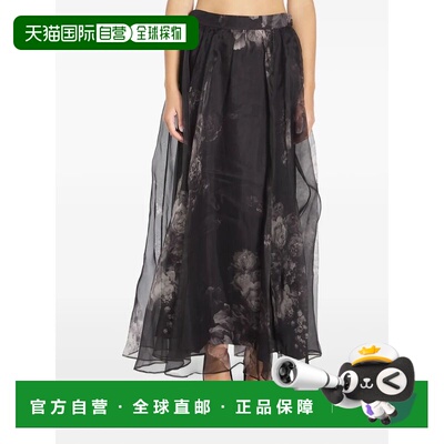 1h可退 香港直邮ZIMMERMANN 女士 印花褶皱中长半身裙 5350SF251G