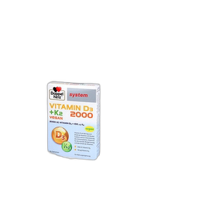 欧洲直邮德国双心Doppelherz药店版维生素D3维D2000+K2片剂60粒