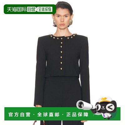 1h可退 香港直邮CAROLINA HERRERA 女士 无领短款夹克 P2511N105B