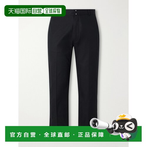 1h可退 Ami Paris 男士 Parisian-Fit 直筒棉质斜纹呢裤