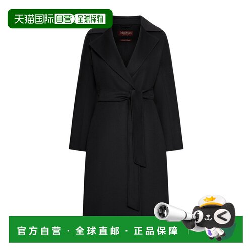 香港直邮MAX MARA 女士大衣 6011016106007 CO 黑色支付后1h可退