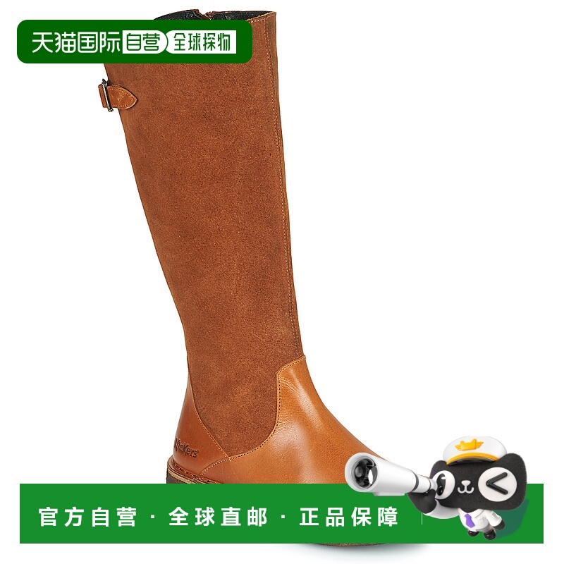 欧洲直邮Kickers 女士 长筒靴 KICK TITANIUM棕色