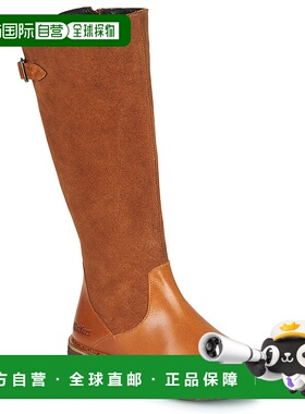 欧洲直邮Kickers 女士 长筒靴 KICK TITANIUM棕色