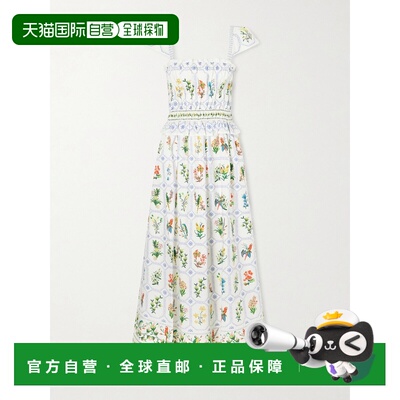 1h可退 香港直邮FARM RIO 女士 热情精美长款连衣裙(米白色) 3558